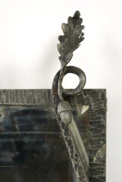 Vintage European French Art Deco Wrought Iron Wall Mirror 22 Vintage European French Art Deco Wrought Iron Wall Mirror -OGT Sale Store 24bel11093 08