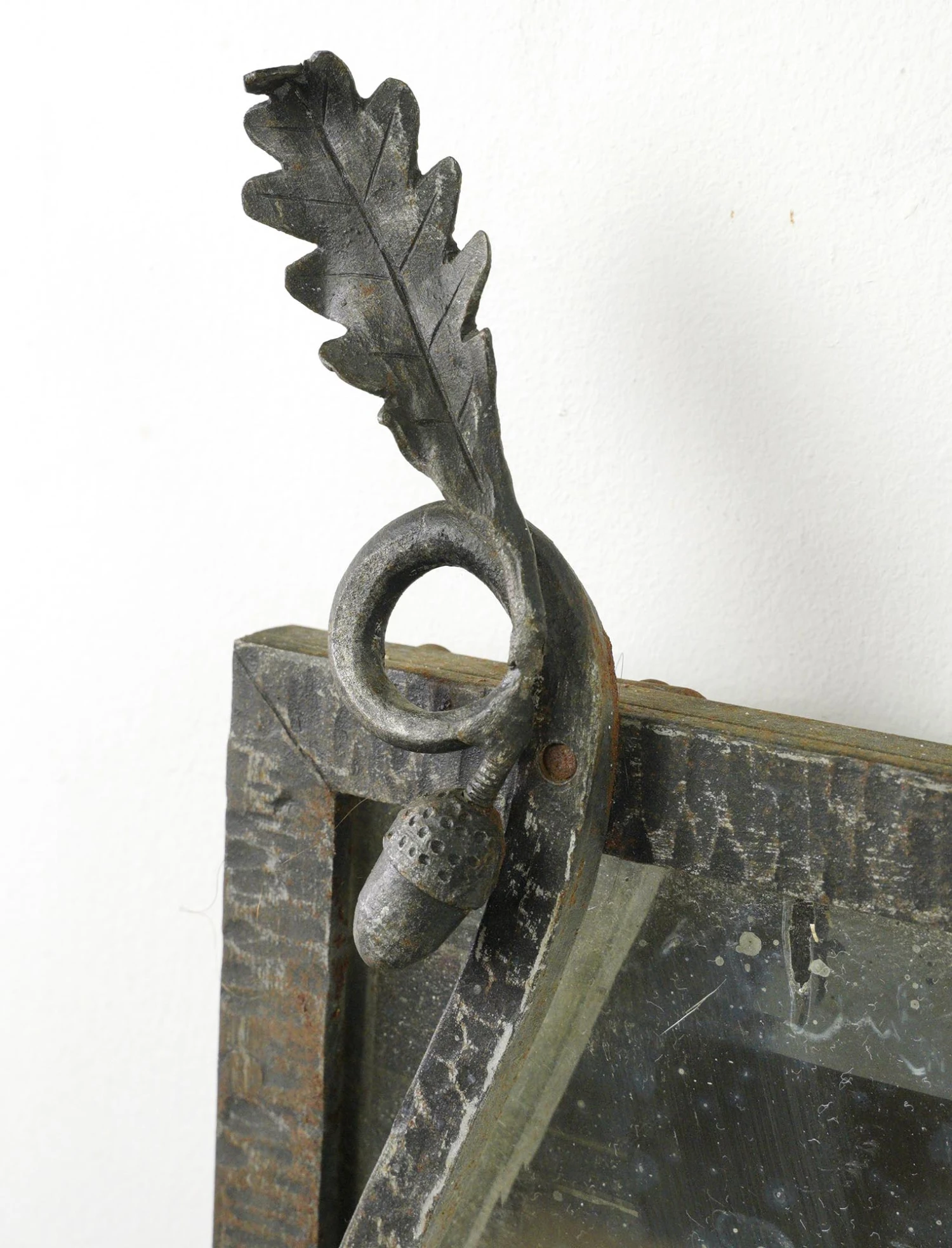 Vintage European French Art Deco Wrought Iron Wall Mirror 11 Vintage European French Art Deco Wrought Iron Wall Mirror - Image 9