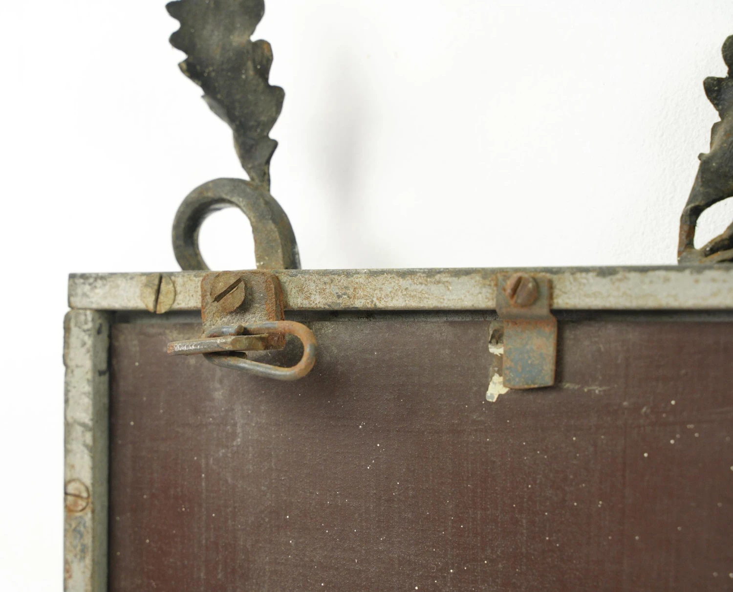 Vintage European French Art Deco Wrought Iron Wall Mirror 14 Vintage European French Art Deco Wrought Iron Wall Mirror - Image 12