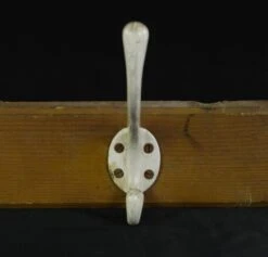 Vintage European 5 Cast Iron Hooks Pine Wall Rack 21 Vintage European 5 Cast Iron Hooks Pine Wall Rack -OGT Sale Store 24bel11109 04