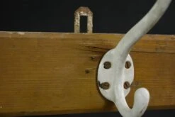 Vintage European 5 Cast Iron Hooks Pine Wall Rack 24 Vintage European 5 Cast Iron Hooks Pine Wall Rack -OGT Sale Store 24bel11109 07