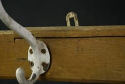 Vintage European 5 Cast Iron Hooks Pine Wall Rack 25 Vintage European 5 Cast Iron Hooks Pine Wall Rack -OGT Sale Store 24bel11109 08