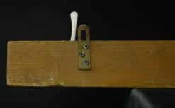 Vintage European 5 Cast Iron Hooks Pine Wall Rack 31 Vintage European 5 Cast Iron Hooks Pine Wall Rack -OGT Sale Store 24bel11109 14