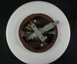 Vintage European White Round 10 In. Glass Flush Mount Light -OGT Sale Store 24bel11111 06