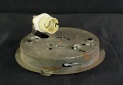 Vintage European White Round 10 In. Glass Flush Mount Light -OGT Sale Store 24bel11111 08