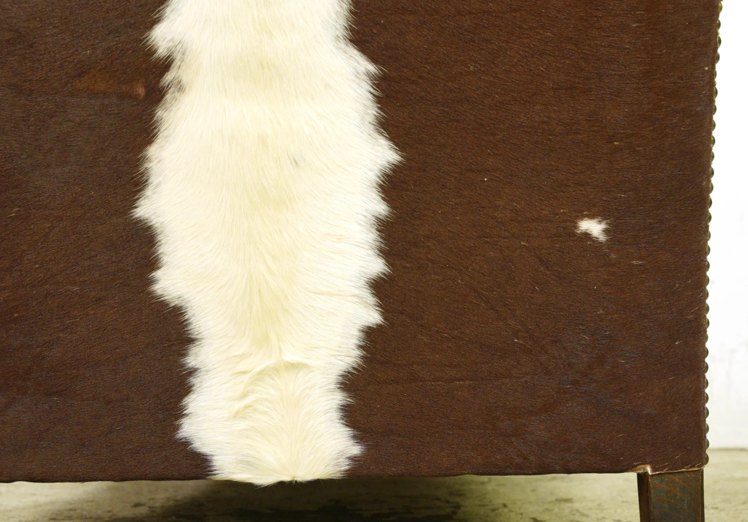 European Art Deco Cow French Leather & Wood Club Chair 11 European Art Deco Cow French Leather & Wood Club Chair - Image 9