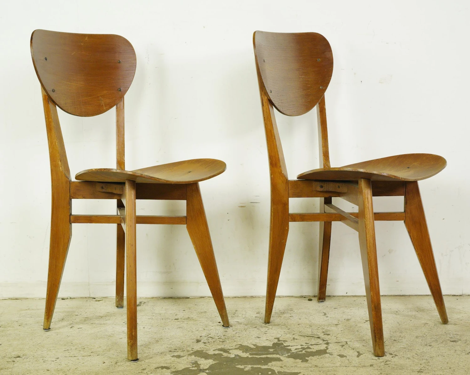 Set Of Vintage European 1950s Mid Century Wooden Dining Chairs 13 Set Of Vintage European 1950s Mid Century Wooden Dining Chairs - Image 11