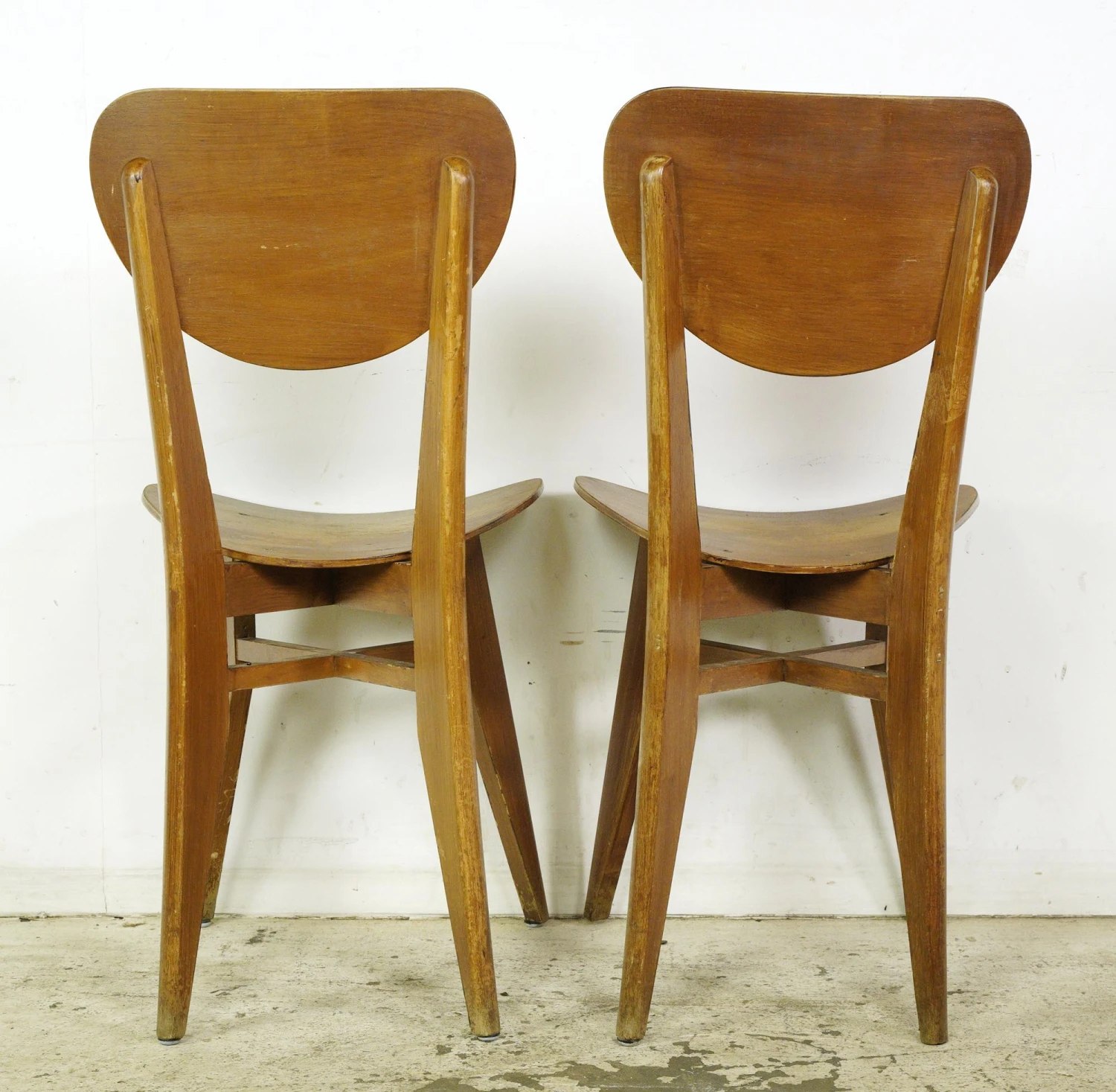 Set Of Vintage European 1950s Mid Century Wooden Dining Chairs 16 Set Of Vintage European 1950s Mid Century Wooden Dining Chairs - Image 14