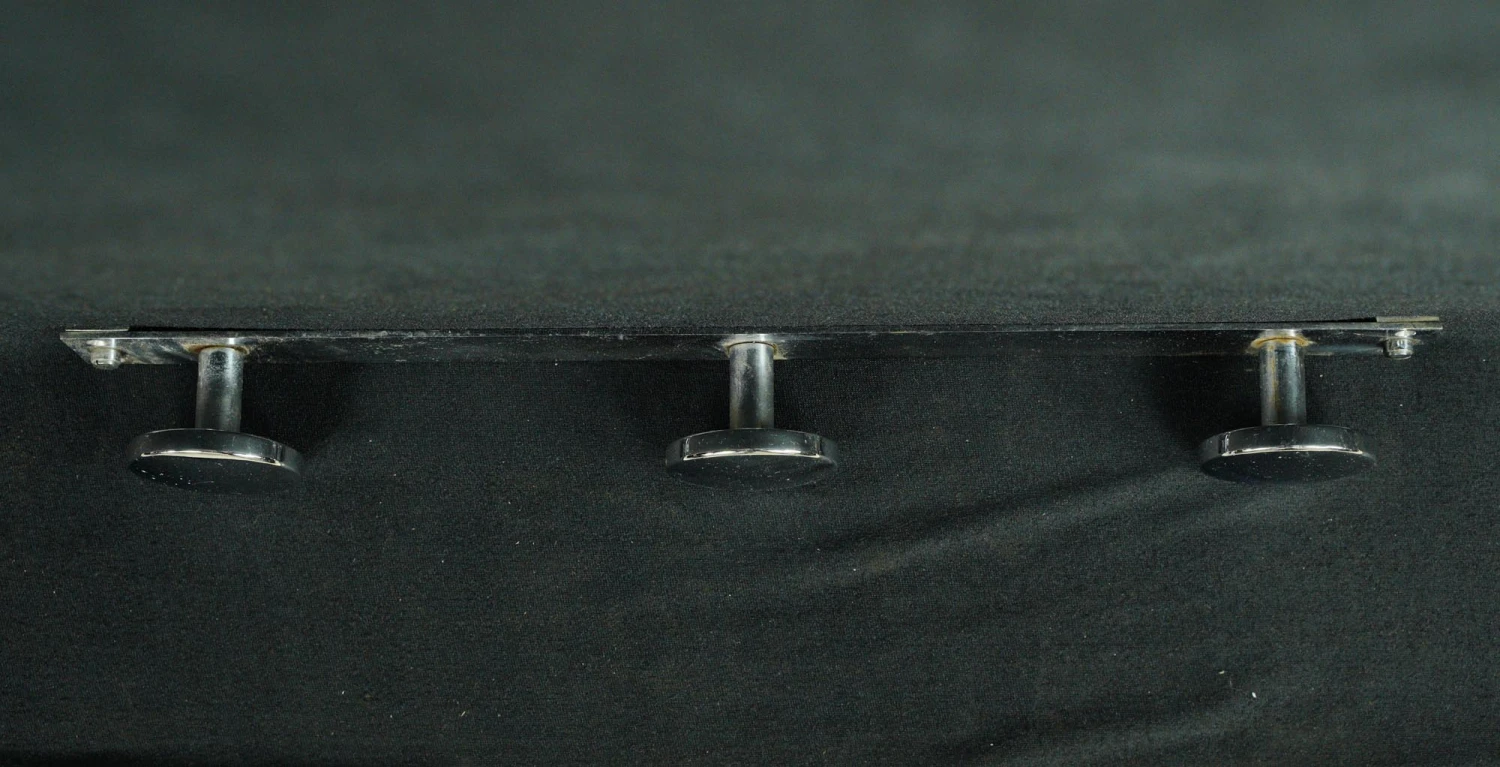 Vintage European 21.75 In. Chromed Steel Coat Wall Rack 7 Vintage European 21.75 In. Chromed Steel Coat Wall Rack - Image 5