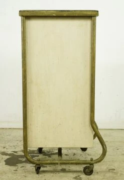 Vintage White Wood Rolling Optician 10 Drawer Medical Cabinet 20 Vintage White Wood Rolling Optician 10 Drawer Medical Cabinet -OGT Sale Store 24bel11216 08