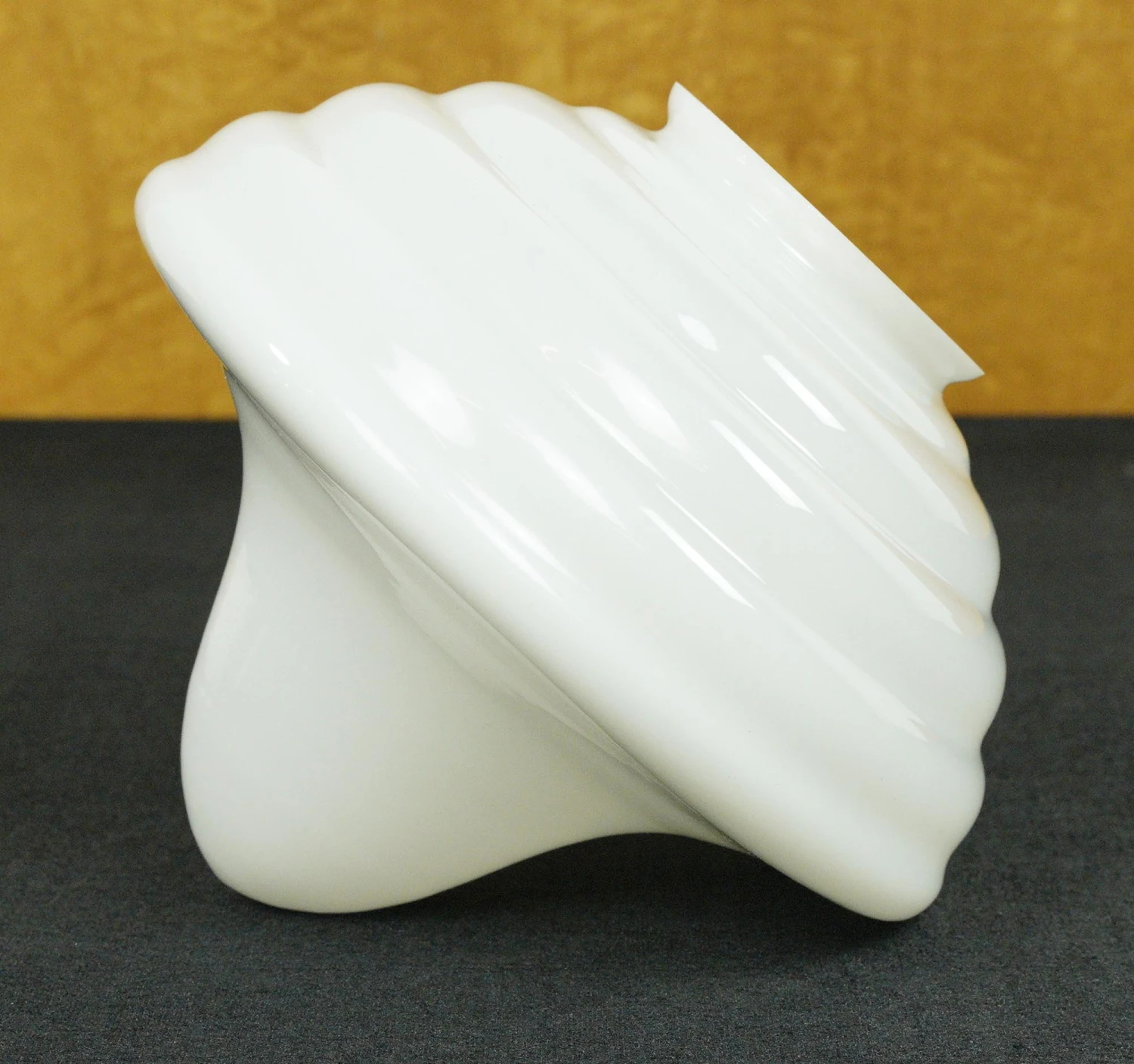 Vintage European Art Deco 9 In. White Opaline Glass Globe 6 Vintage European Art Deco 9 In. White Opaline Glass Globe - Image 4