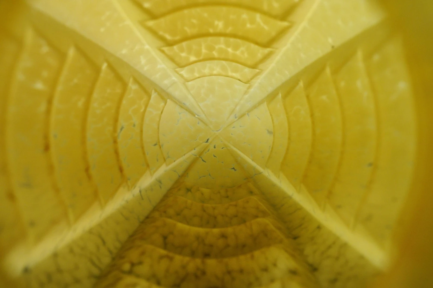 Vintage European Art Deco 9.75 In. Yellow Glass Globe 7 Vintage European Art Deco 9.75 In. Yellow Glass Globe - Image 5