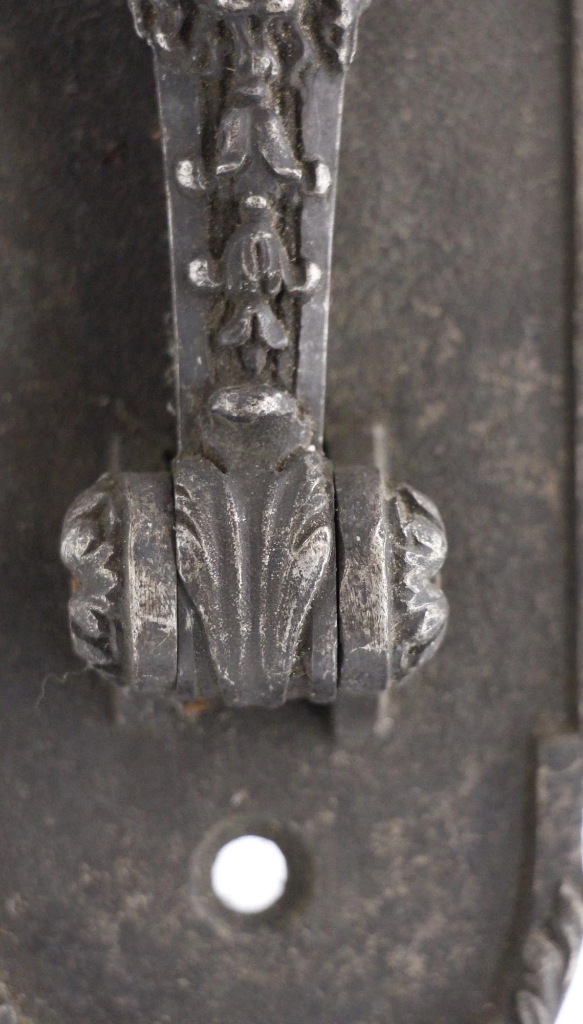 Vintage European 8.75 In. Black Bronze Lion Head Door Bell Lever 6 Vintage European 8.75 In. Black Bronze Lion Head Door Bell Lever - Image 4