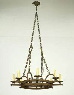 European French 8 Arm Wrought Iron Chandelier 19 European French 8 Arm Wrought Iron Chandelier -OGT Sale Store 24bel6253 07