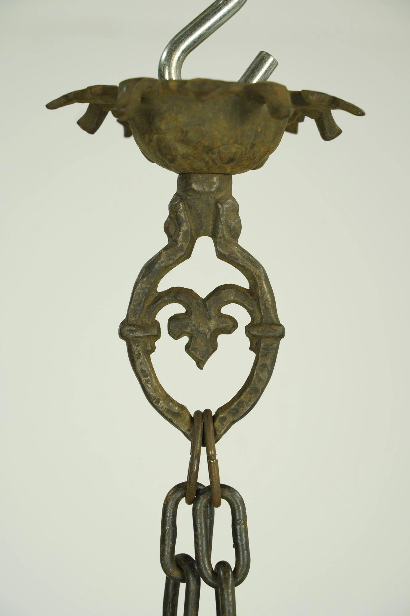 European French 8 Arm Wrought Iron Chandelier 11 European French 8 Arm Wrought Iron Chandelier - Image 9
