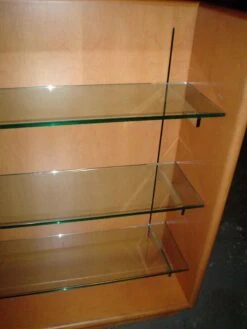 Wooden Double Display Case With Three Glass Shelves -OGT Sale Store 429757 04