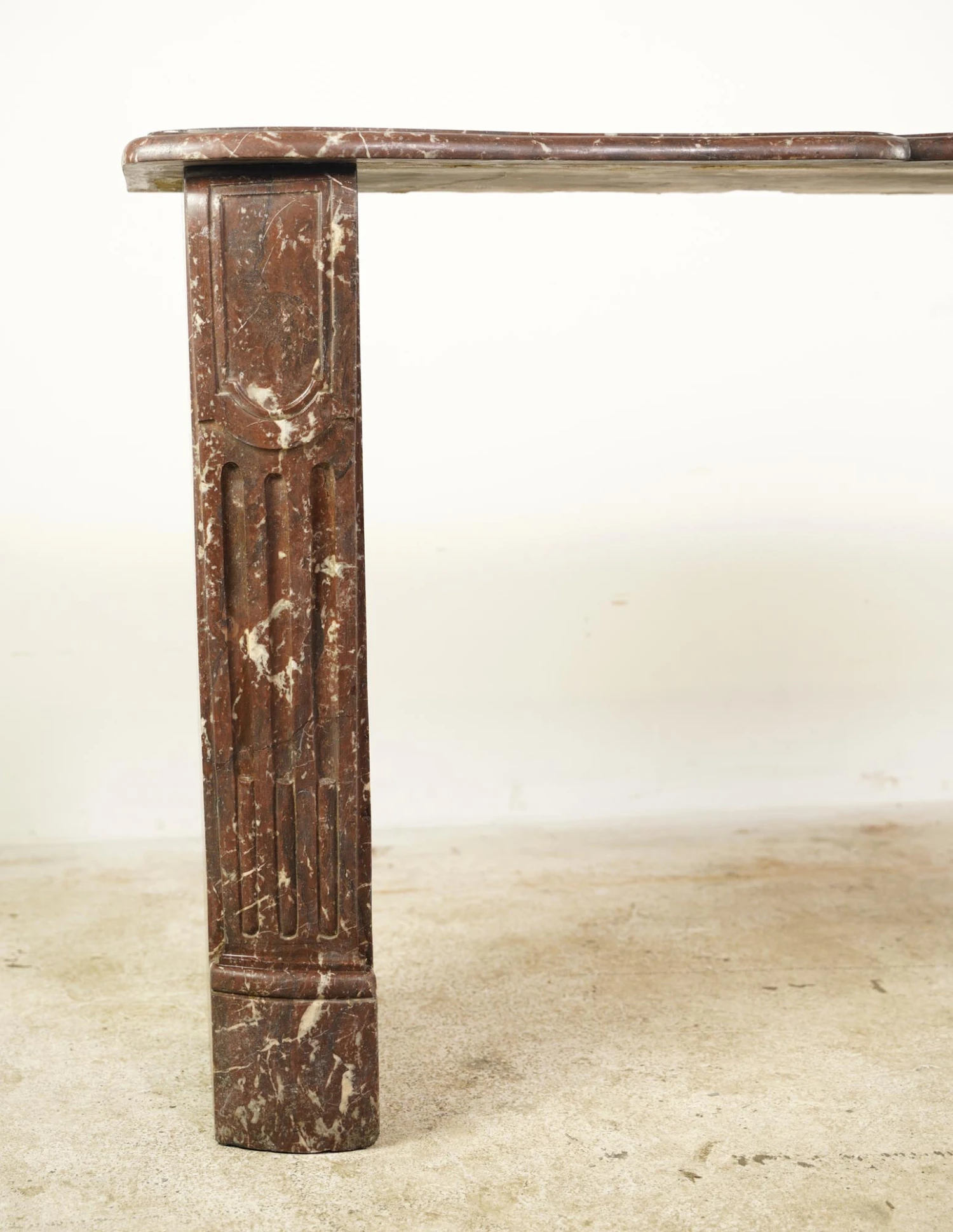 Altered Antique Marble Mantel Components Console 5 Altered Antique Marble Mantel Components Console - Image 3