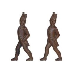 19th Century Hessian Soldiers Antique Andirons