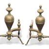 Antique Traditional Steeple Brass & Iron Andirons