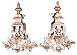 Figural French Bronze Chenets