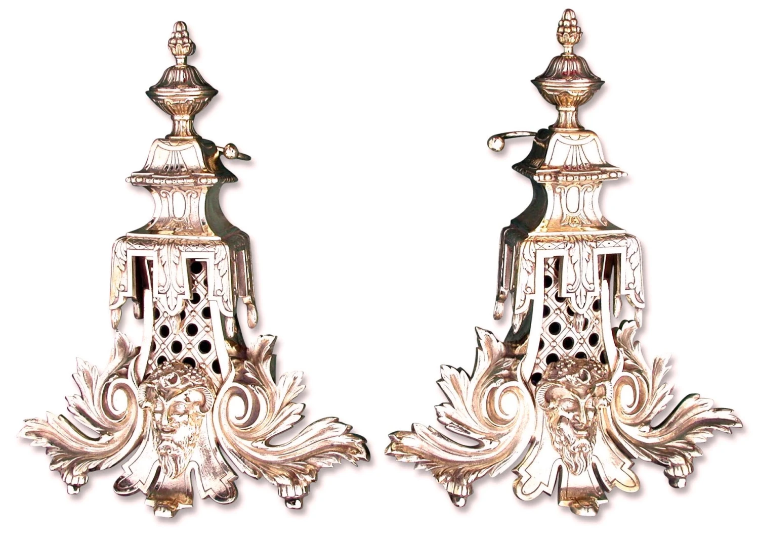 Figural French Bronze Chenets 3 Figural French Bronze Chenets