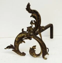 Pair Of Ornate Bronze French Andirons 13 Pair Of Ornate Bronze French Andirons -OGT Sale Store andirons for sale 16bel9173
