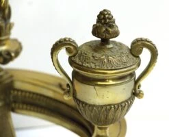 Antique Cast Bronze French Fireplace Chenets -OGT Sale Store andirons for sale 16bel9802