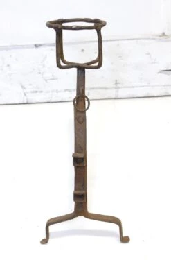 Pair Of Primitive Wrought Iron Antique Andirons 12 Pair Of Primitive Wrought Iron Antique Andirons -OGT Sale Store andirons for sale 21bel10623