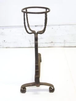 Pair Of Antique Primitive Wrought Iron Andirons 13 Pair Of Antique Primitive Wrought Iron Andirons -OGT Sale Store andirons for sale 21bel10642