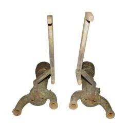Hand Pounded Wrought Iron Andirons -OGT Sale Store andirons for sale m229250