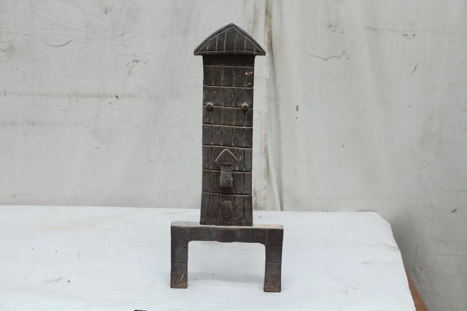 Pair Of Hand Forged Arrow Shaped Andirons 5 Pair Of Hand Forged Arrow Shaped Andirons - Image 3