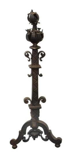 Fantastic Pair Of Wrought Iron Andirons 8 Fantastic Pair Of Wrought Iron Andirons -OGT Sale Store andirons for sale n245088