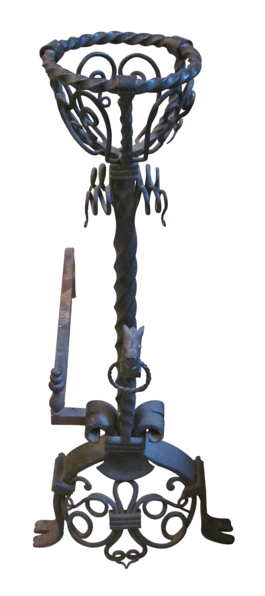 Pair Figural Wrought Iron Andirons 4 Pair Figural Wrought Iron Andirons - Image 2