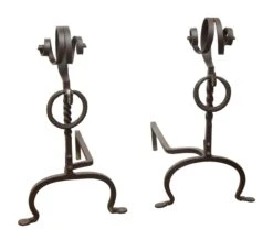 Original Antique Black 1800s Andirons 11 Original Antique Black 1800s Andirons -OGT Sale Store andirons l197766