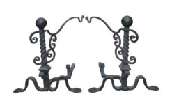 Antique Wrought Iron Andirons 9 Antique Wrought Iron Andirons -OGT Sale Store andirons l207253