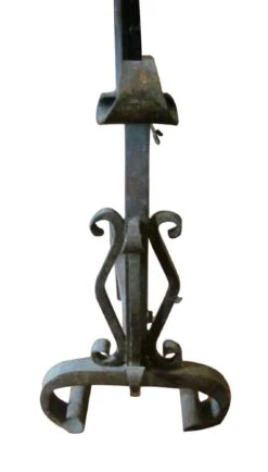 Set Of Bronze Plated Andirons 7 Set Of Bronze Plated Andirons -OGT Sale Store andirons m224186
