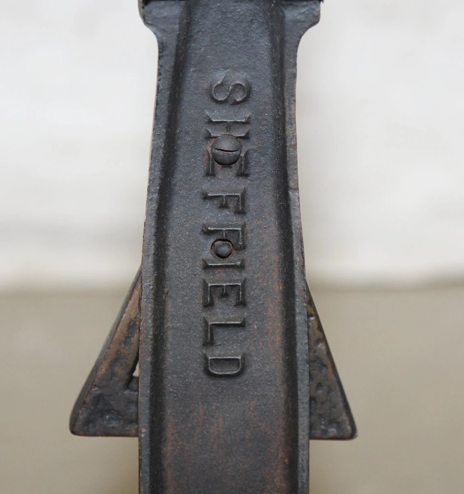 Pair Of Black Hammered Andirons 4 Pair Of Black Hammered Andirons - Image 2