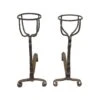 Pair Of Antique Primitive Wrought Iron Andirons 1 Pair Of Antique Primitive Wrought Iron Andirons -OGT Sale Store andirons pair of antique primitive wrought iron andirons 21bel10642