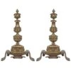 Pair Of Bronze & Wrought Iron Figural Andirons 2 Pair Of Bronze & Wrought Iron Figural Andirons -OGT Sale Store andirons pair of bronze wrought iron figural andirons ar06i2303