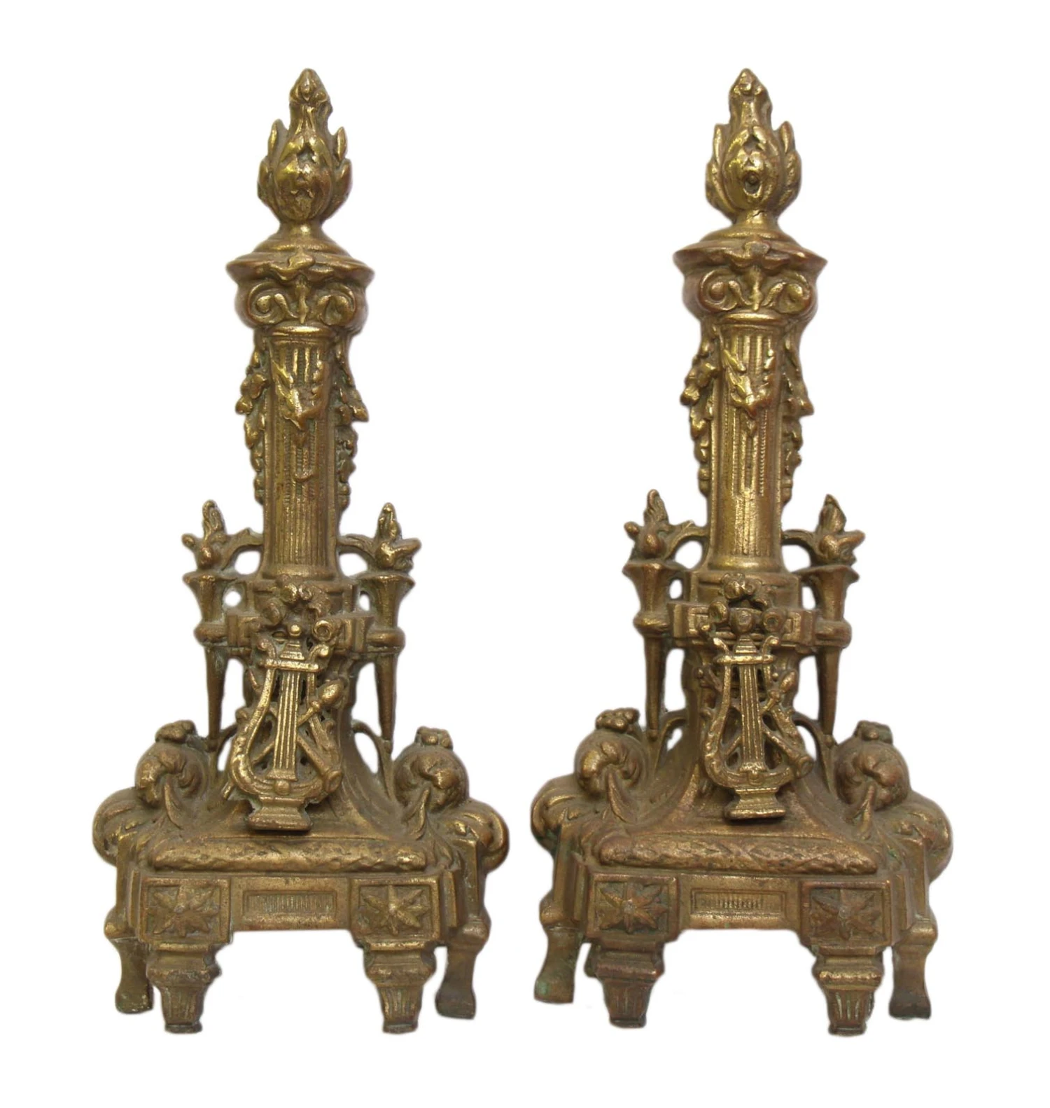Pair Of Decorative Andirons 3 Pair Of Decorative Andirons