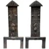 Pair Of Hand Forged Arrow Shaped Andirons 2 Pair Of Hand Forged Arrow Shaped Andirons -OGT Sale Store andirons pair of hand forged arrow shaped andirons n240024