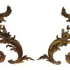 Pair Of Ornate Bronze French Andirons