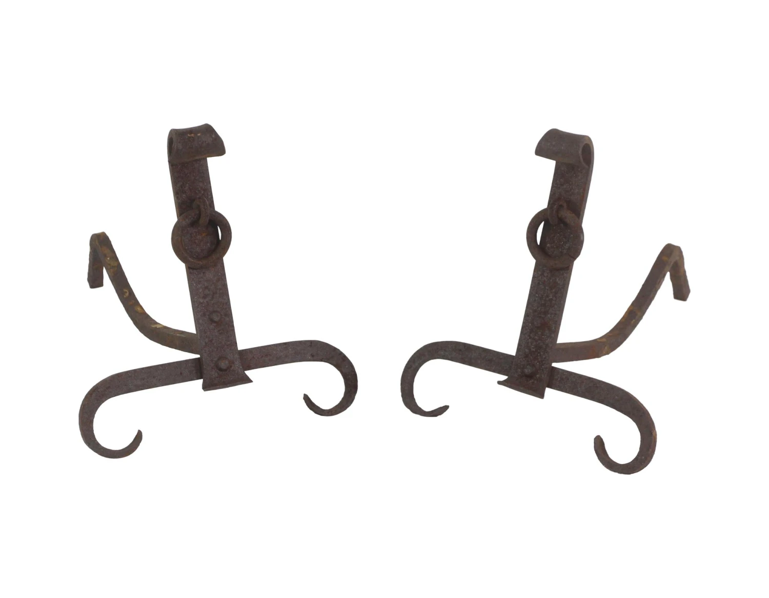 Pair Of Petite Black Arts & Crafts Andirons 3 Pair Of Petite Black Arts & Crafts Andirons