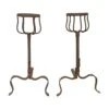 Pair Of Primitive Wrought Iron ‘Montignies’ Andirons 1 Pair Of Primitive Wrought Iron ‘Montignies’ Andirons -OGT Sale Store andirons pair of primitive wrought iron montignies andirons 21bel10634