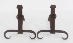 Pair Of Petite Black Arts & Crafts Andirons 9 Pair Of Petite Black Arts & Crafts Andirons -OGT Sale Store andirons q276582