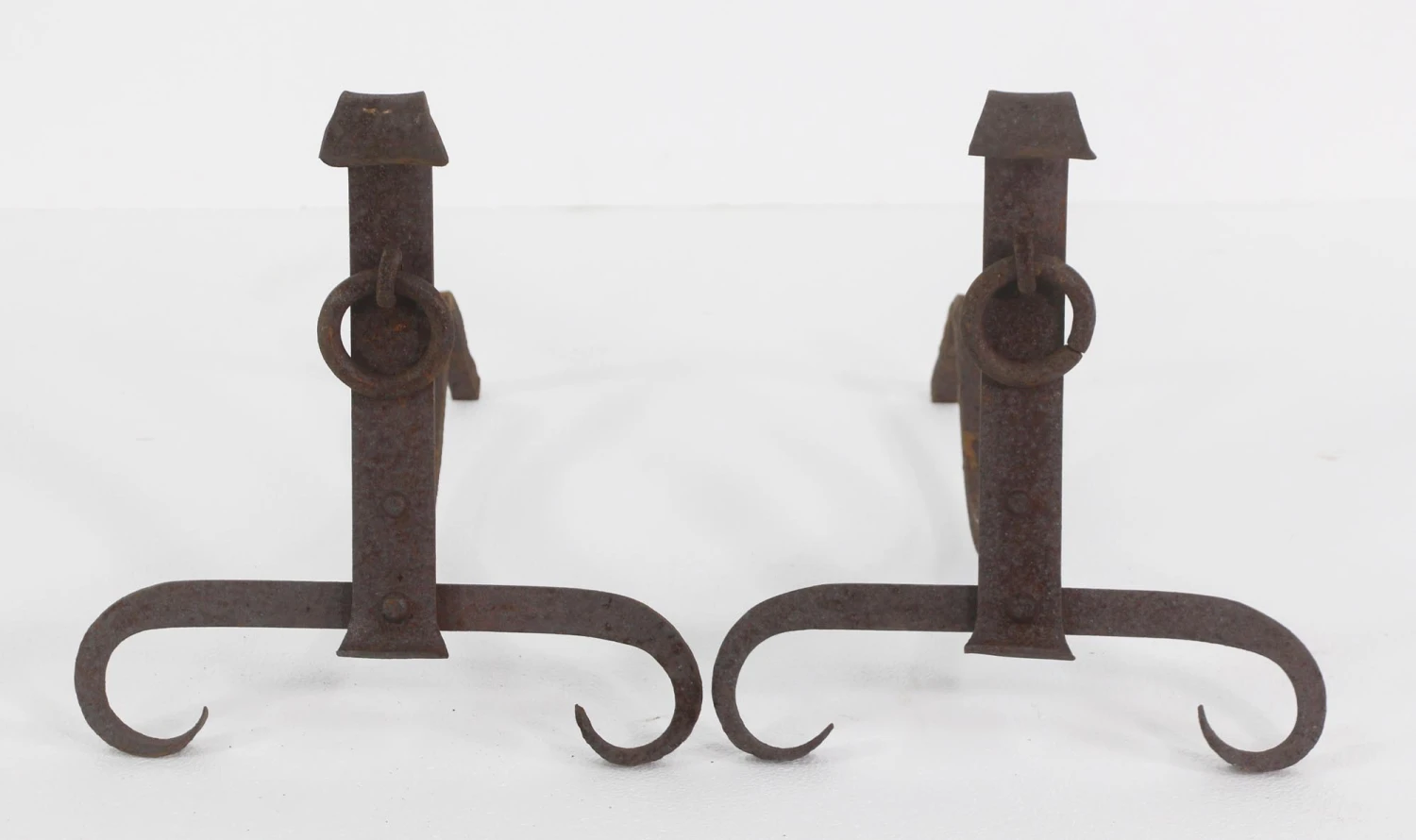 Pair Of Petite Black Arts & Crafts Andirons 4 Pair Of Petite Black Arts & Crafts Andirons - Image 2