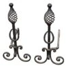 Turn Of The Century Pair Of Wrought Iron Arts & Crafts Andirons