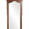 Antique Tall Wood Frame Full Length Rococo Mirror