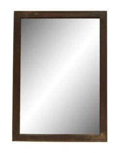 Dark Wood Tone Frame Mirror