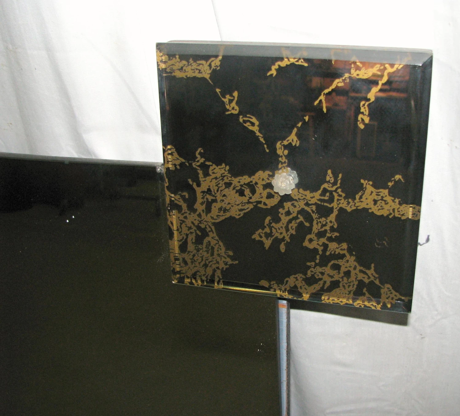 Vintage 1970s 36 In. Square Wall Mirror 5 Vintage 1970s 36 In. Square Wall Mirror - Image 3